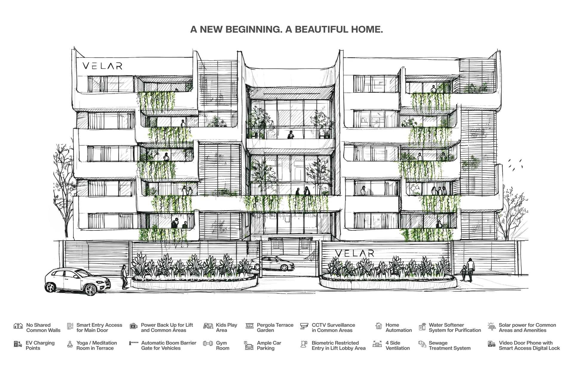 Urban Square wall render